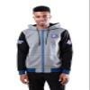 Ultra Game NBA Philadelphia 76ers Men's Full Zip Fleece Hoodie Varsity Letterman Jacket, Team Color; Large view 1
