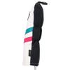 Majek Golf Vintage Headcovers White Seafoam Teal Pink Stripe Premium Retro Leather Style 1 3 X Driver and Fairway Head Covers Fits 460cc Drivers and All Modern Metal Woods Custom Design in California view 4