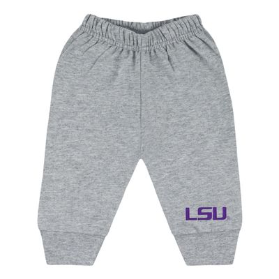 College Baby NCAA Officially Licensed Infant Jogger Sweatpants, LSU LSU Script Logo, Oxford, 4T