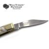 Wild Turkey Handmade Gentleman's Trapper Folding Pocket Collector's Knife EDC Slim Sleek Design (White Pearl) view 3