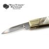 Wild Turkey Handmade Gentleman's Trapper Folding Pocket Collector's Knife EDC Slim Sleek Design (White Pearl) view 4