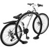 Global Industrial Circle Bike Rack, 37" W x 33-1/2"H, 2 Bike Capacity, Flange Mount, Black view 2