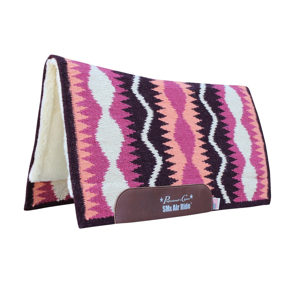Professional's Choice Comfort-Fit SMX Air Ride Pad: Serpentine | Absorbs Shock & Improves Saddle Fit | Melon