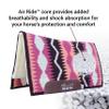Professional's Choice Comfort-Fit SMX Air Ride Pad: Serpentine | Absorbs Shock & Improves Saddle Fit | Melon view 3