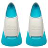Flow Premium Rubber Short Blade Fins for Swim and Lap Training - Youth Sizes for Kids, Young Men, and Women (XXXXS 10-12 (Aqua)) view 2
