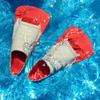 Flow Premium Rubber Short Blade Fins for Swim and Lap Training - Youth Sizes for Kids, Young Men, and Women (XXXXS 10-12 (Aqua)) view 4