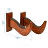 TESLYAR Surfboard Wall Mount  Wooden Surfboard Rack for Wall Storage  Solid Wood Hooks for Surfboard, Snowboard, Paddle Board & Wakeboard  Wave Style view 2