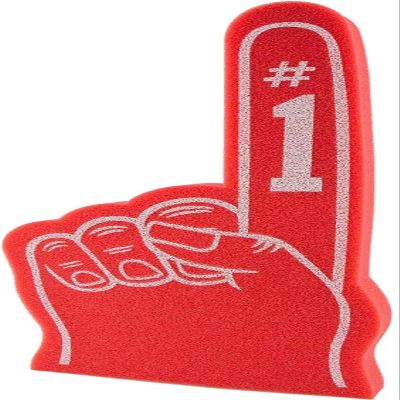 Giant Foam Finger 18 Inch- Number 1 Universal Foam Hand for All Occasions - Cheerleading for Sports - Exciting Vibrant Colors use as Celebration Pom Poms- Great for Sports Events Games School Business