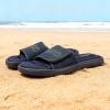 IZOD Men's Sandal Adjustable Sport Slide, Memory Foam Sandal, Navy Green, Medium/Men's Size 7 to 8 view 2