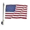 MARINE CITY 316 Stainless Steel Rail Mounted Flag Strong Sturdy Pole Base Bright-Polished Attractive Staff for Marine Boat Yacht Pontoon (with Flag) view 1