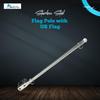 MARINE CITY 316 Stainless Steel Rail Mounted Flag Strong Sturdy Pole Base Bright-Polished Attractive Staff for Marine Boat Yacht Pontoon (with Flag) view 2