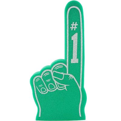 Giant Foam Finger 18 Inch- Number 1 Universal Foam Hand for All Occasions - Cheerleading for Sports - Exciting Vibrant Colors use as Celebration Pom Poms- Great for Sports Events Games School Business