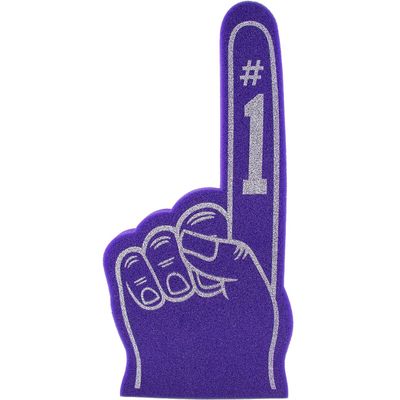 Giant Foam Finger 18 Inch- Number 1 Universal Foam Hand for All Occasions - Cheerleading for Sports - Exciting Vibrant Colors use as Celebration Pom Poms- Great for Sports Events Games School Business