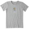 Life is Good Women's Vintage Crusher Tee Rocket with Daisy, Heather Gray - XL view 1