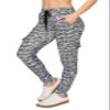 ALWAYS Cargo Jogger Pants for Women, High Waisted Sweatpants with Pockets, Super Soft Casual Lounge Pants for Athletic Yoga & Gym, Cotton Drawstring Trousers, Space Dye Blue M view 1