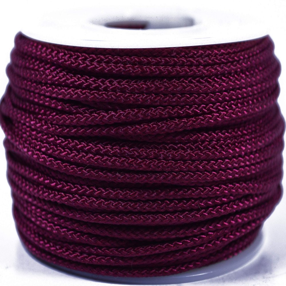 Burgundy Micro Cord for Paracord - 1/16" (1.18mm) Accessory Rope - 1000 Foot Spool