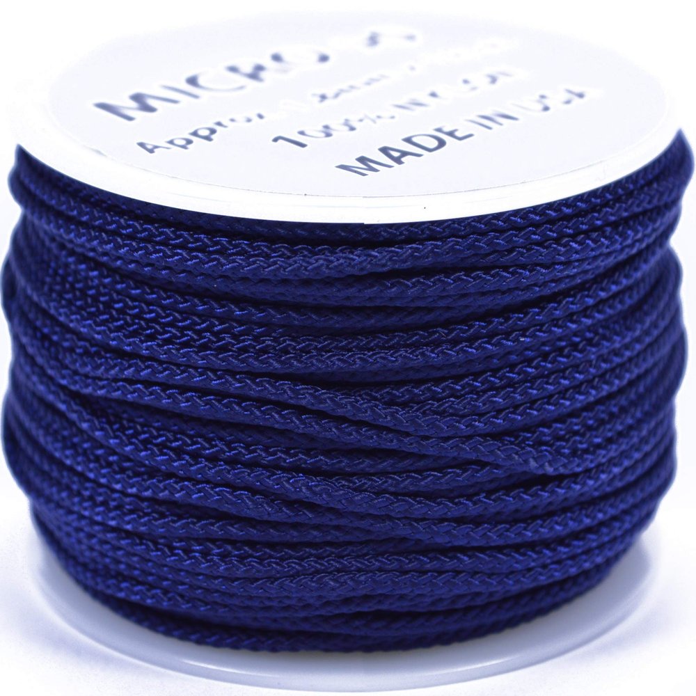 Acid Midnight Blue Micro Cord for Paracord - 1/16" (1.18mm) Accessory Rope - 1000 Foot Spool