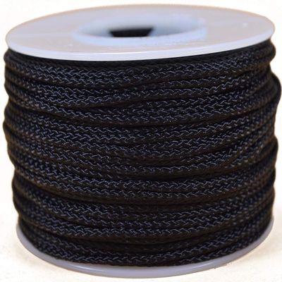 Black Micro Cord for Paracord - 1/16" (1.18mm) Accessory Rope - 1000 Foot Spool