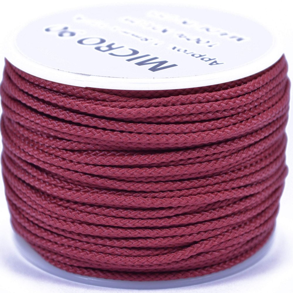 Crimson Micro Cord for Paracord - 1/16" (1.18mm) Accessory Rope - 1000 Foot Spool
