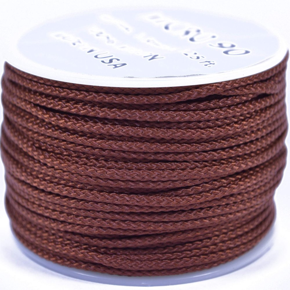 Chocolate Brown Micro Cord for Paracord - 1/16" (1.18mm) Accessory Rope - 1000 Foot Spool