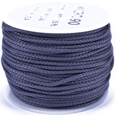 Charcoal Micro Cord for Paracord - 1/16" (1.18mm) Accessory Rope - 1000 Foot Spool
