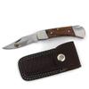 Wild Turkey Handmade Collection Folding Knife w/Leather Sheath Hunting Razor Sharp Blade view 1