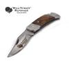 Wild Turkey Handmade Collection Folding Knife w/Leather Sheath Hunting Razor Sharp Blade view 2