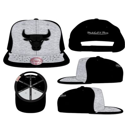 Mitchell & Ness Chicago Bulls JORDAN DAY ONE Snapback NBA Hat - Heather Gray/Black