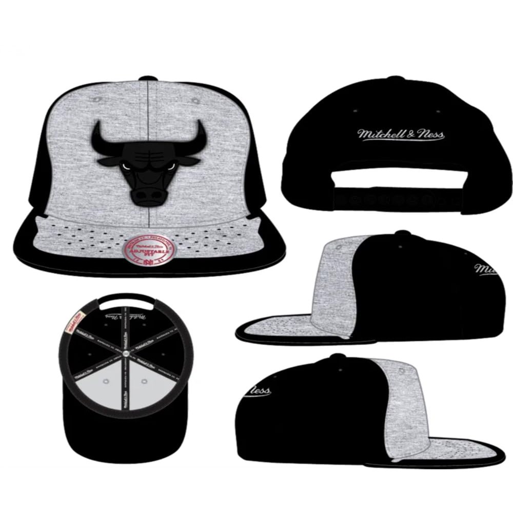 Mitchell & Ness Chicago Bulls JORDAN DAY ONE Snapback NBA Hat - Heather Gray/Black