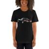 JG Infinite Black C4 Chevy 'Vette Rear Short-Sleeve Unisex T-Shirt view 3