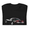 JG Infinite Black C4 Chevy 'Vette Rear Short-Sleeve Unisex T-Shirt view 4