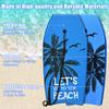 Goplus 41''/37''/33'' Lightweight Body Board for Beach, Surf Board with EPS Core, XPE Deck, HDPE Slick Bottom, Wrist Leash, Bodyboard for Kids Adults Surfing (Blue Coconut Palm, 41 Inches) view 2