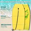 Goplus 41''/37''/33'' Lightweight Body Board for Beach, Surf Board with EPS Core, XPE Deck, HDPE Slick Bottom, Wrist Leash, Bodyboard for Kids Adults Surfing (Yellow Conch, 41 Inches) view 2