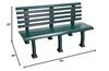 Tourna Courtside 5-Foot Deluxe Bench Heavy Duty - Green view 2