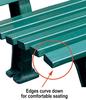Tourna Courtside 5-Foot Deluxe Bench Heavy Duty - Green view 4
