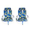 2 Tommy Bahama Backpack Beach Chairs, Aluminum, Blue/Pineapple view 1