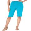 Roaman's Women's Plus Size Soft Knit Pull-On Bermuda Short - M, Ocean view 1