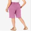 Roaman's Women's Plus Size Soft Knit Pull-On Bermuda Short - M, Ocean view 2