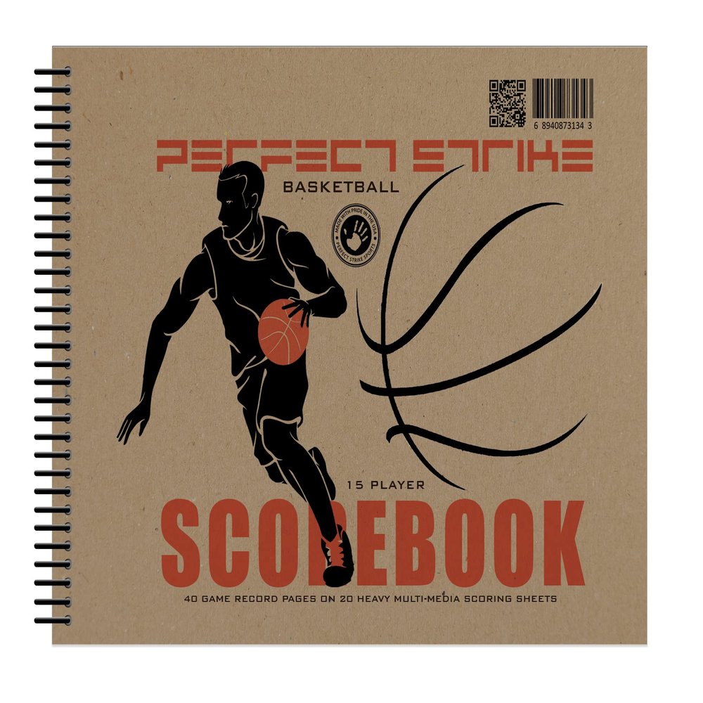 Perfect Strike Basketball Scorebook with Rules and Scoring Instructions : Side-by-Side. Heavy Duty. Youth and Adult Basketball. LS-15P. (5 Book Value Pack)