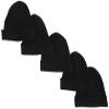 bambini 031-BLACK-5 Baby Cap44; Black - Pack of 5 view 1