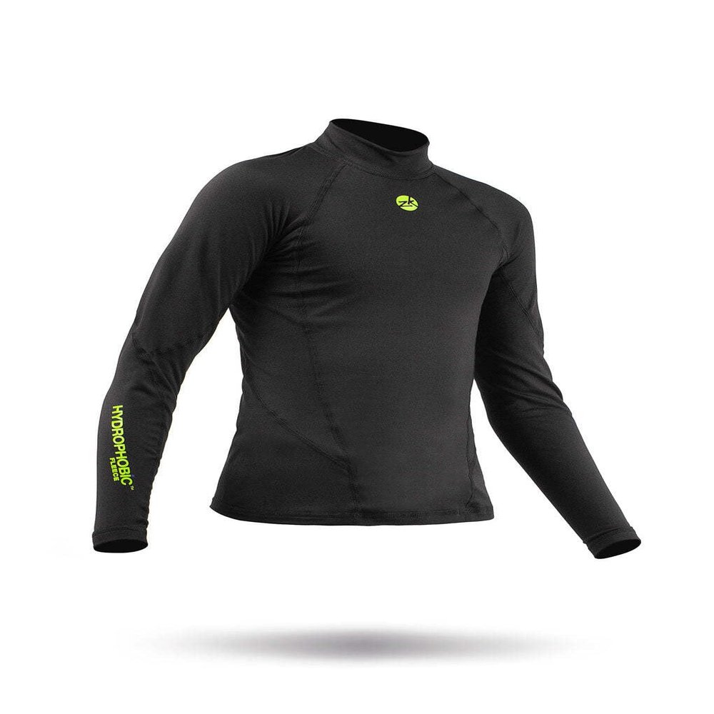 Zhik Junior Hydrophobic Warm Fleece Top DTP0411 - Black - Thermal Warm Heat Layer Layers Easy Stretch - Unisex
