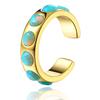 18K Gold Plated Non Pierced Opal Band Ear Cuff Gold Ear Cuffs No Piercing view 1