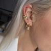 18K Gold Plated Non Pierced Opal Band Ear Cuff Gold Ear Cuffs No Piercing view 3