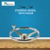 MARINE CITY 304 Stainless Steel 3Spoke Steering Wheel with Control Knob 13-1/2  Polished MarineGrade Wheel for Boats, Yachts & Ships view 2