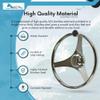 MARINE CITY 304 Stainless Steel 3Spoke Steering Wheel with Control Knob 13-1/2  Polished MarineGrade Wheel for Boats, Yachts & Ships view 3