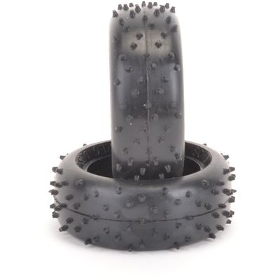 Schumacher Racing U6850 Mini Spike Tyre 2 Front - 11 x 12 - Yellow pr