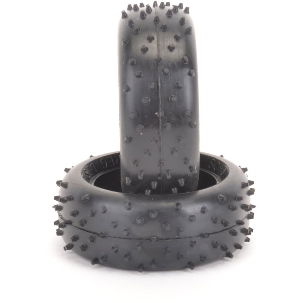 Schumacher Racing U6850 Mini Spike Tyre 2 Front - 11 x 12 - Yellow pr