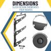 Koova 3 Skateboard Wall Mount Rack Holder | Creative Deck Display | Home or Garage Longboard Storage | Scooter Hanger | Easy Install - Hardware Incl. | Heavy Duty Powder Coated Steel Frame | USA Made view 3