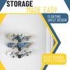 Koova 3 Skateboard Wall Mount Rack Holder | Creative Deck Display | Home or Garage Longboard Storage | Scooter Hanger | Easy Install - Hardware Incl. | Heavy Duty Powder Coated Steel Frame | USA Made view 4