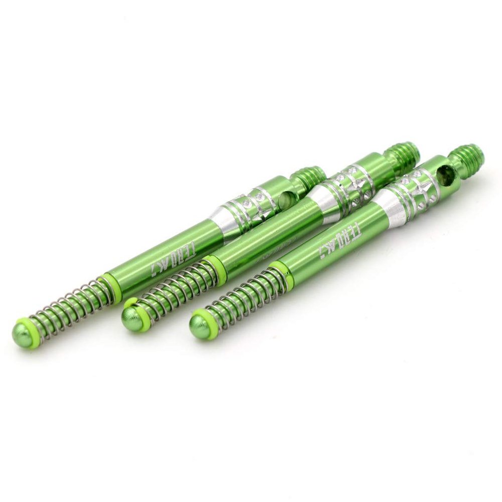 CUESOUL TERO AK7 Aluminum Dart Shafts Green Built-in Spring Telescopic for Steel Tip Darts and Soft Tip Darts,Set of 3 pcs